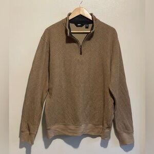 Lands' End Men's Bedford Rib quarter Zip-Up Sweater